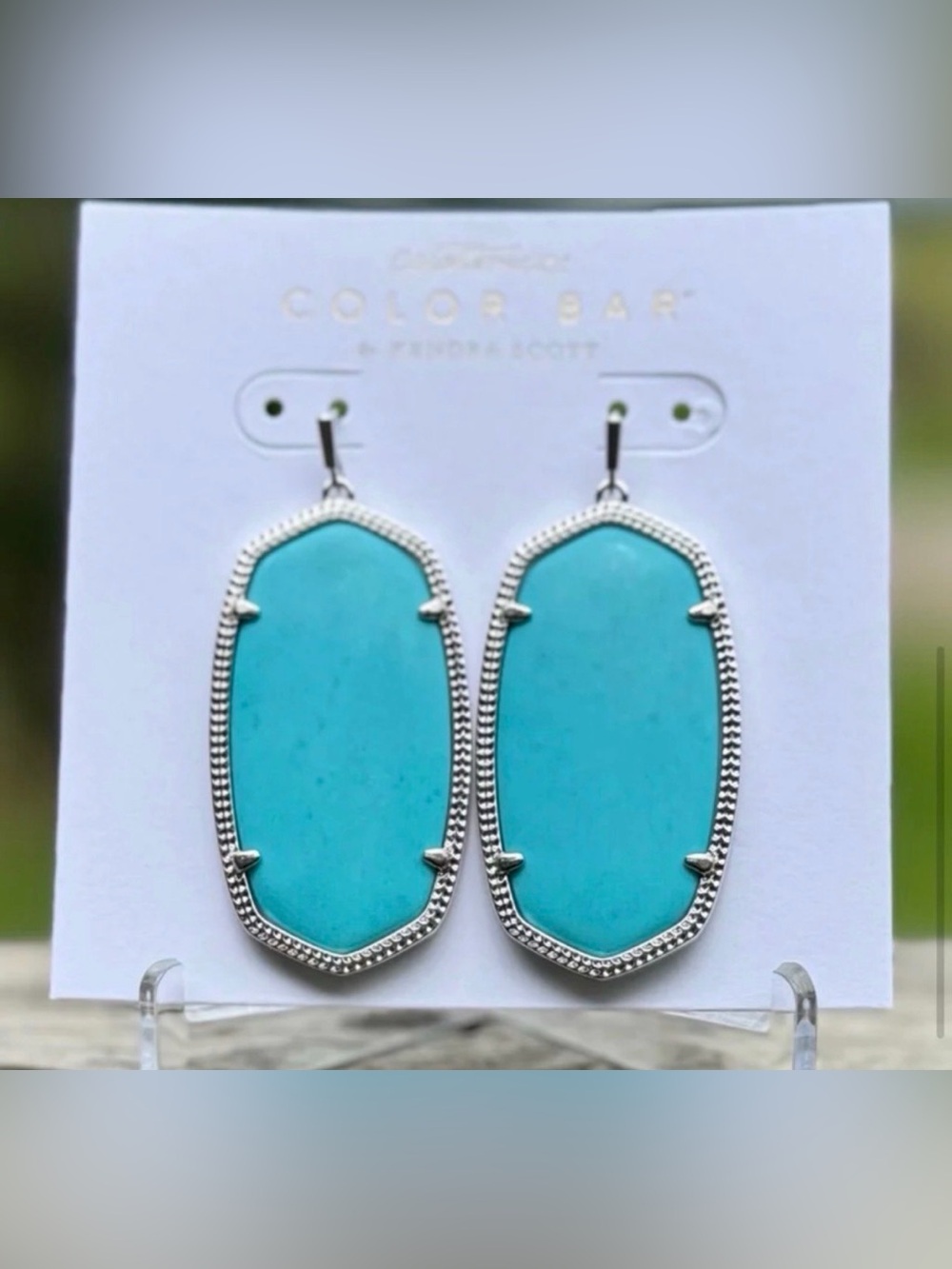 Kendra Scott Danielle Turquoise + Silver Tone - Picture 4 of 4